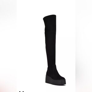 Nine West Black Over-the-Knee Platform Boots